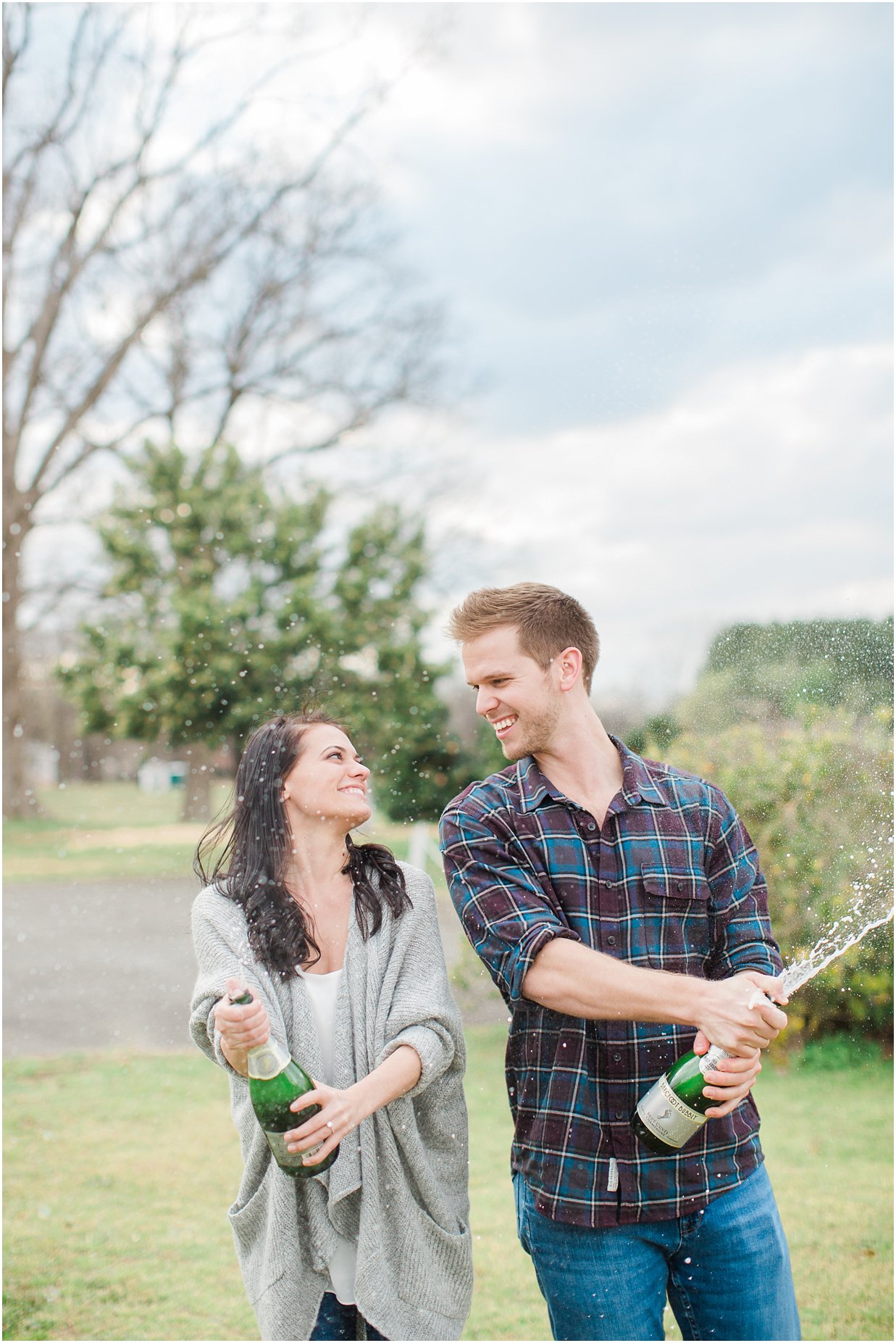 champagne engagement photos 